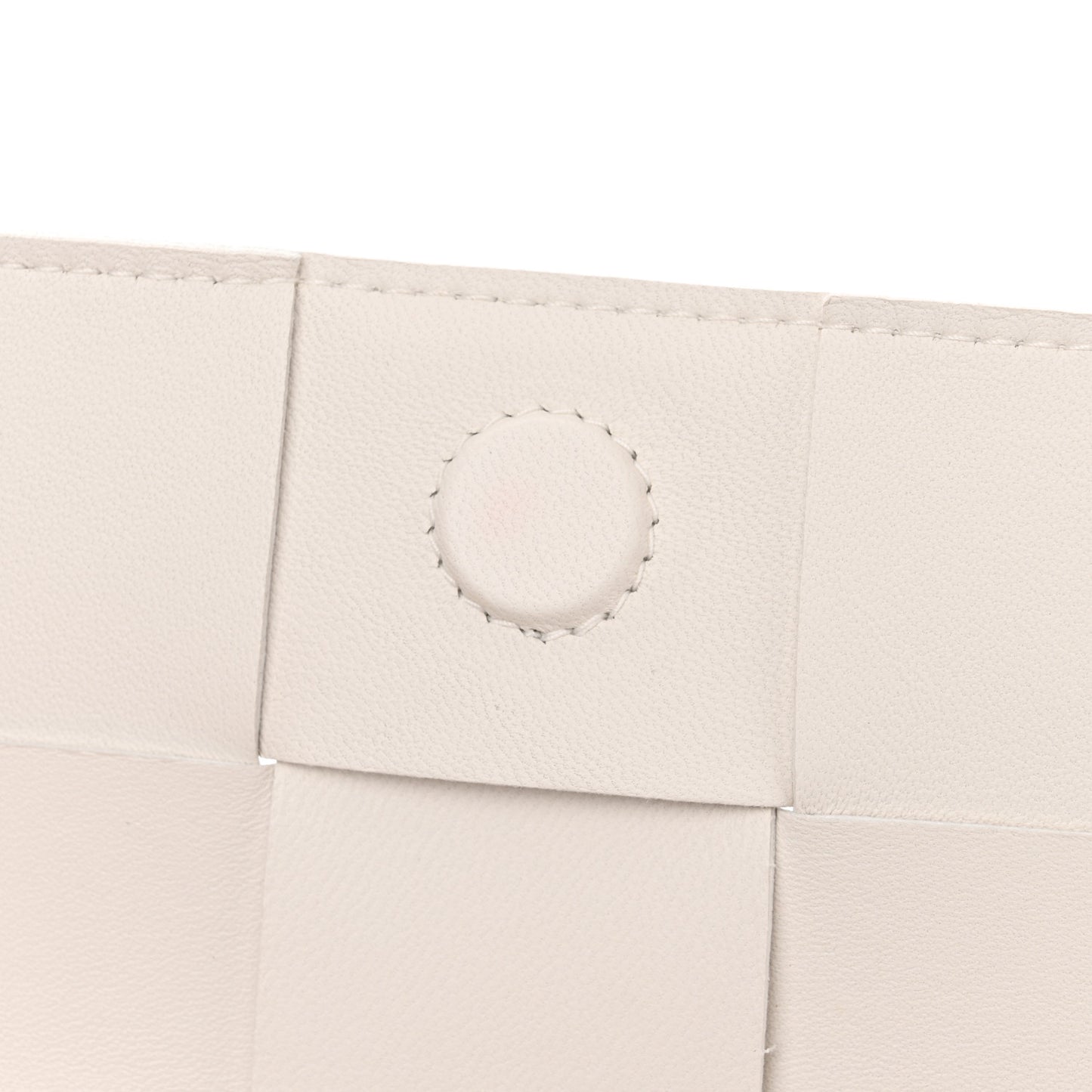 Lambskin Maxi Intrecciato Extra Mini Cassette Crossbody Bag White