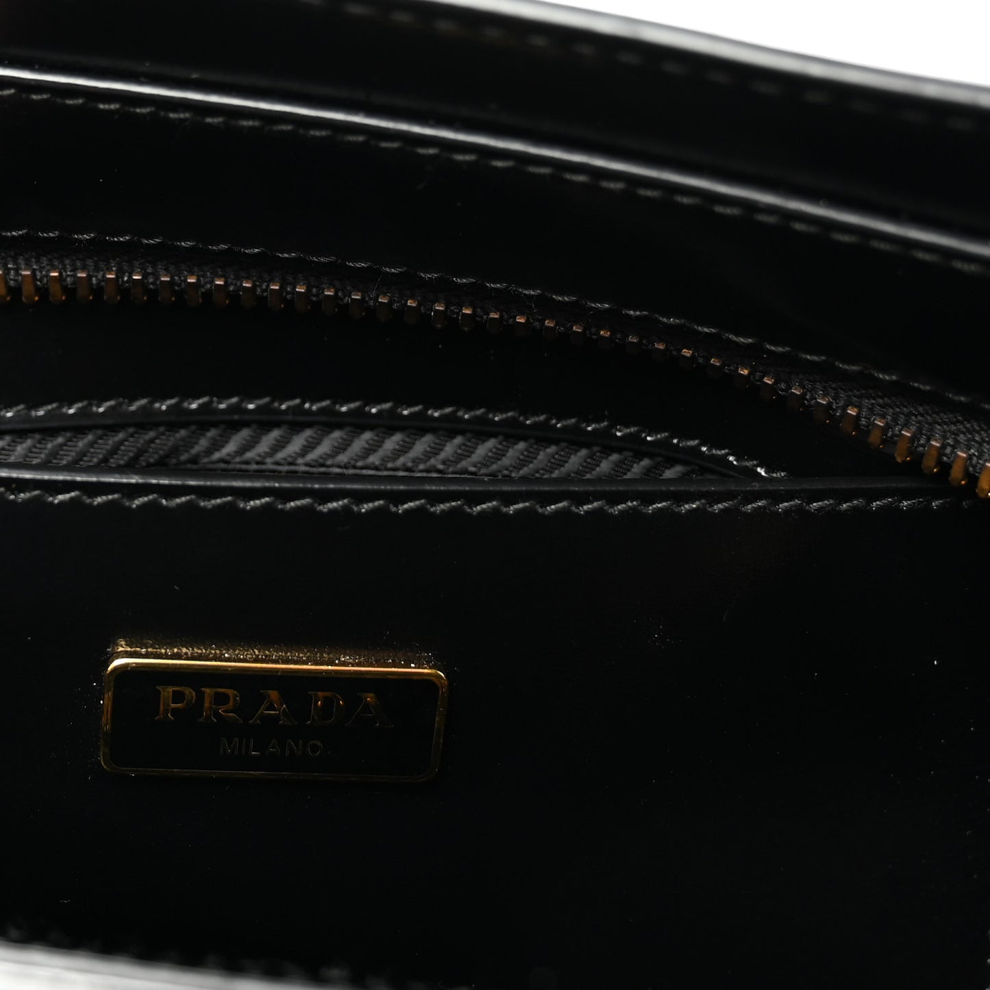 Spazzolato Mini Zippered Tote Black