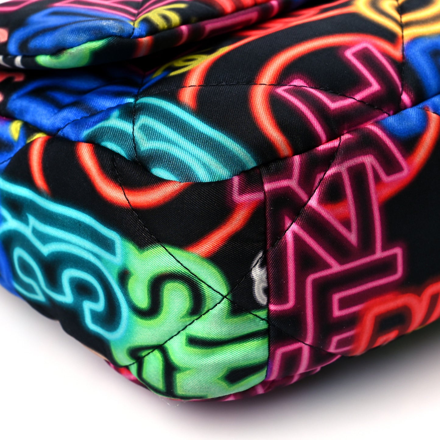 Fabric Printed Medium Chanel 19 Flap Black Multicolor