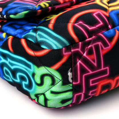 Chanel Fabric Printed Medium Chanel 19 Flap Black Multicolor 9 of 10