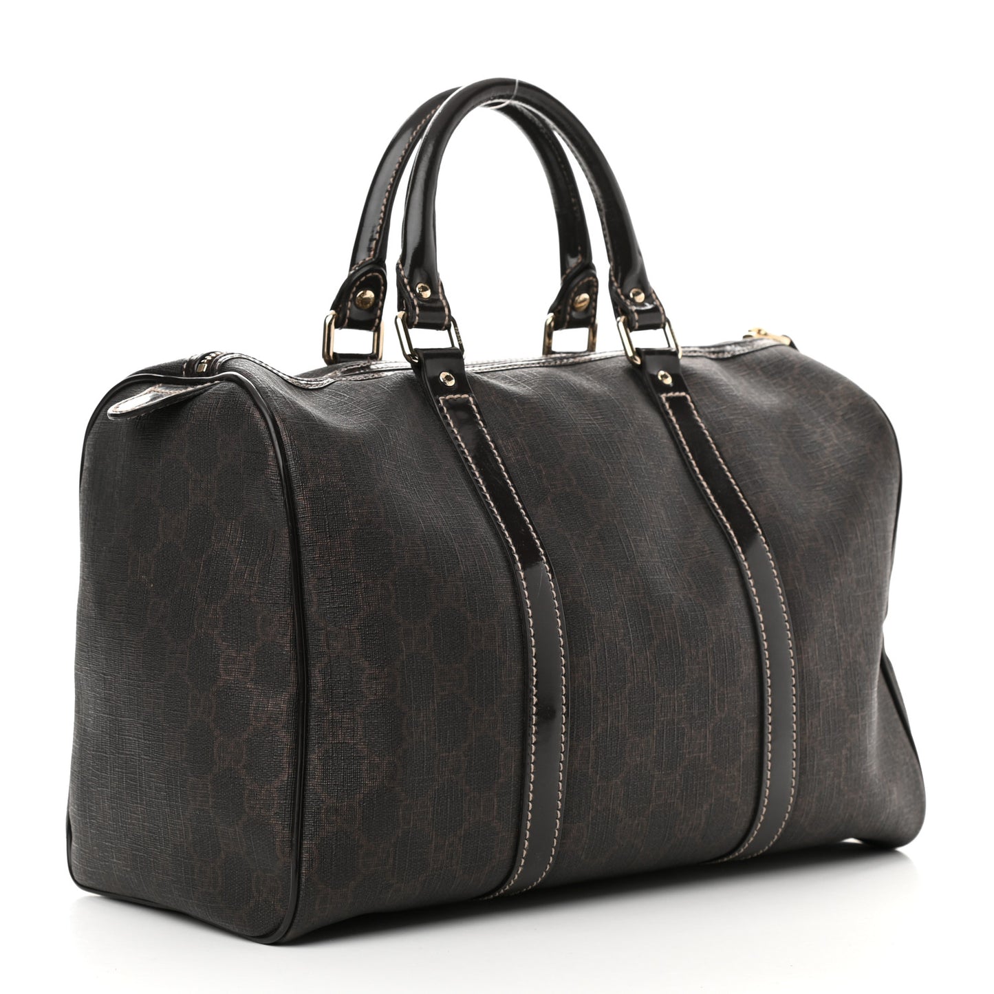 GG Supreme Monogram Medium Boston Dark Brown