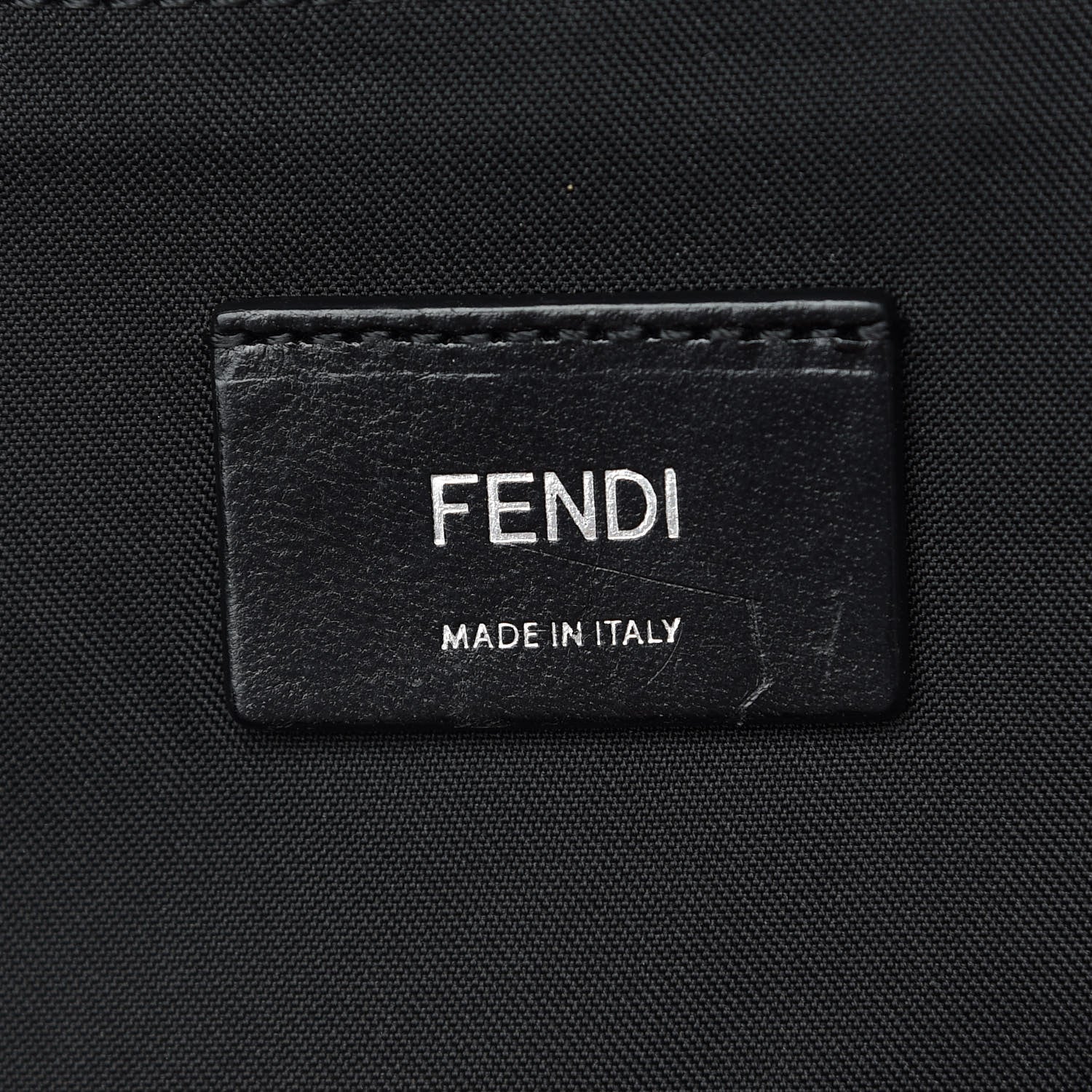 Fendi Nylon Vitello Grace Cruise Corner Bugs Pouch Pocket Backpack Black Sunflower 6 of 10