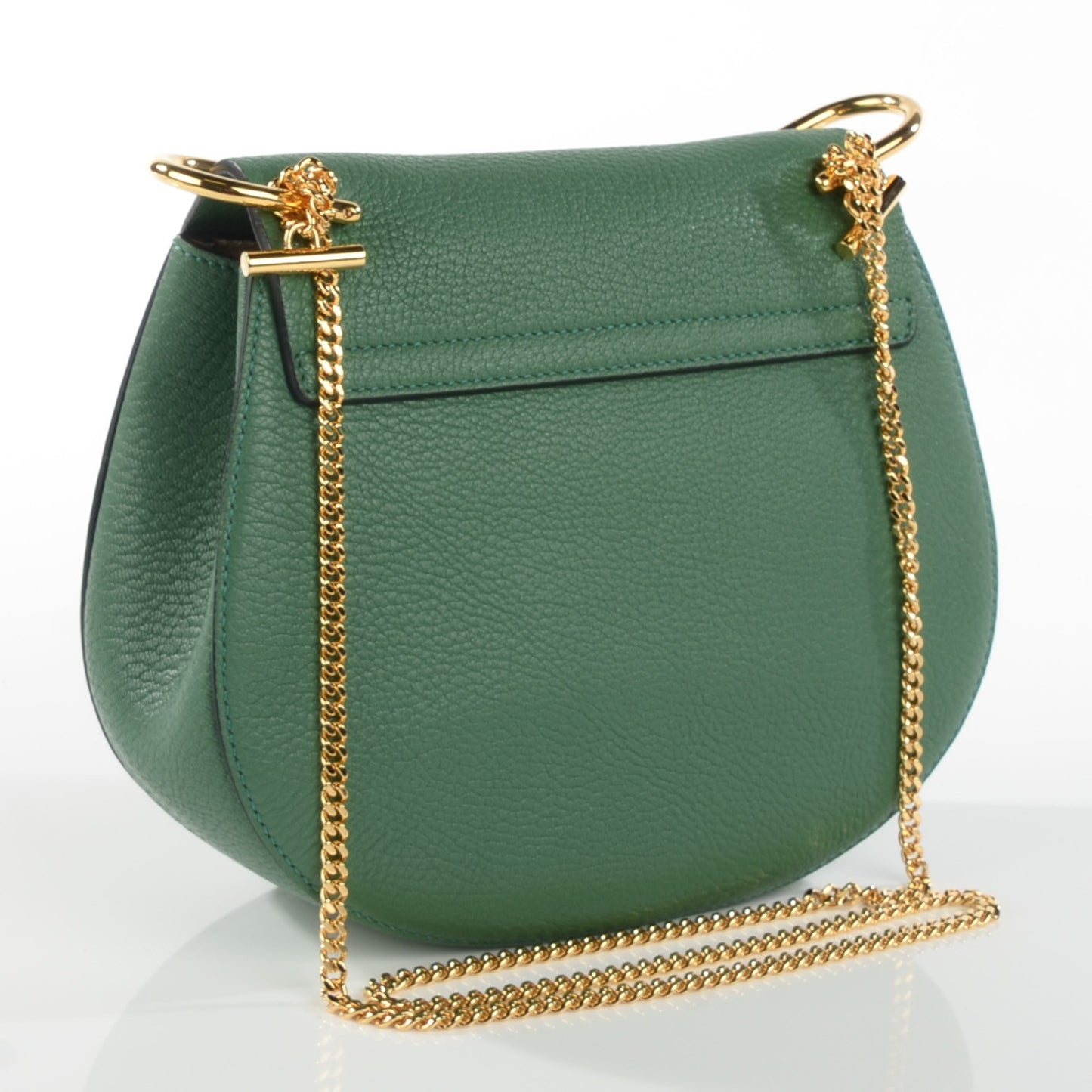 Grained Lambskin Drew Shoulder Bag Soft Green