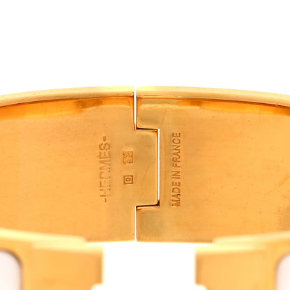 Hermes Enamel Wide Clic Clac H Bracelet GM White 4 of 5