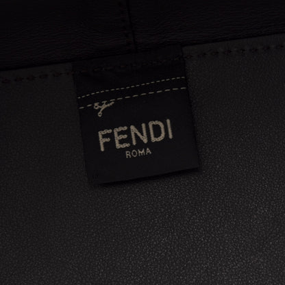 Fendi Mesh Vitello Grace F is Fendi FF 1974 Grande Mon Tresor Bucket Bag Marrone Black Ebano 6 of 12