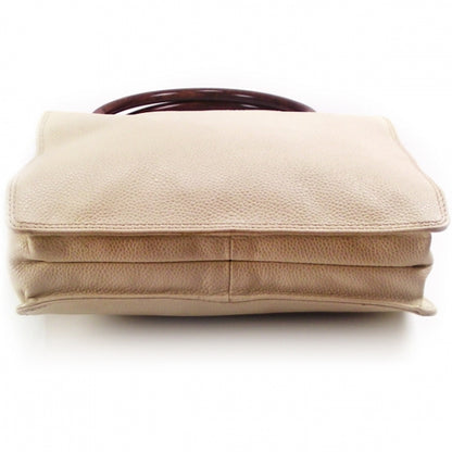 Chanel Vintage Caviar N/S Wood Handle Tote 4 of 11