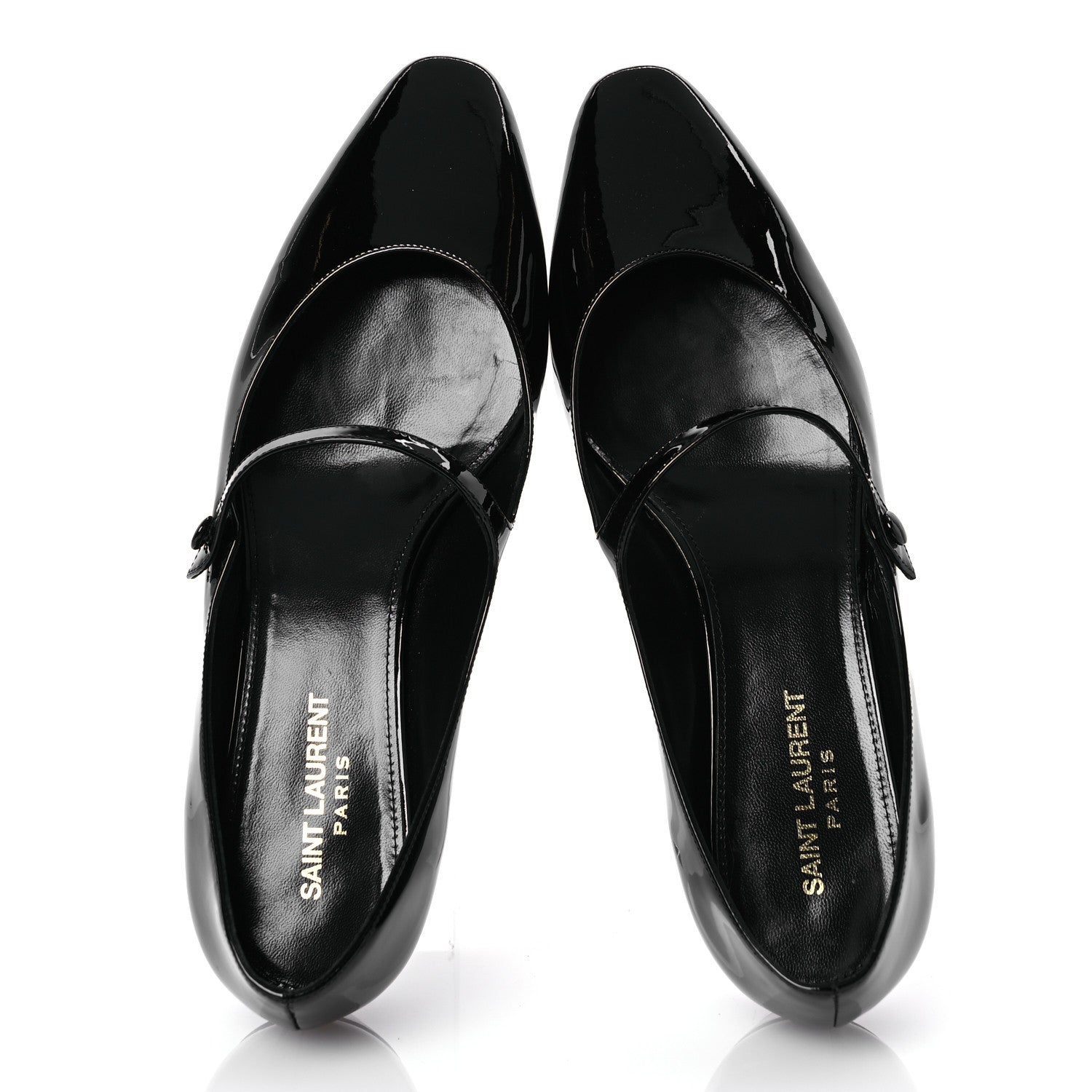 Saint Laurent Patent Calfskin Sixtine 20 Pumps 40 Black 2 of 12
