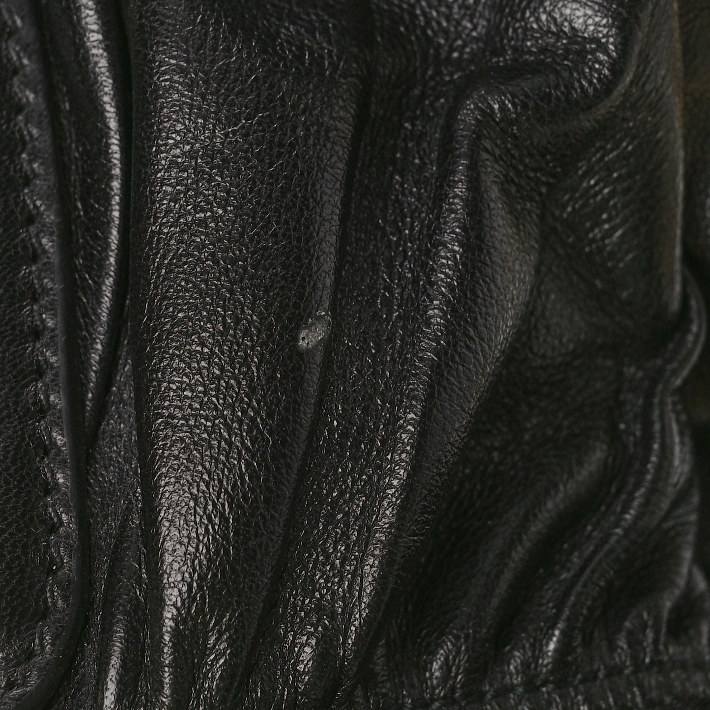 Nappa Gaufre Buckle Satchel Black