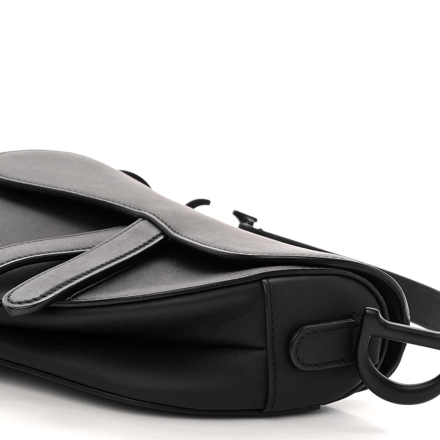 Christian Dior Ultra Matte Calfskin Mini Saddle Bag Black 8 of 9