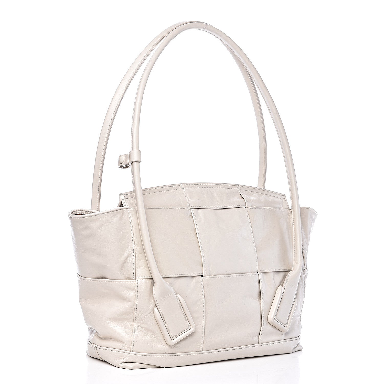 Bottega Veneta Paper Calfskin Maxi Intrecciato Medium Arco Slouch Plaster 2 of 11