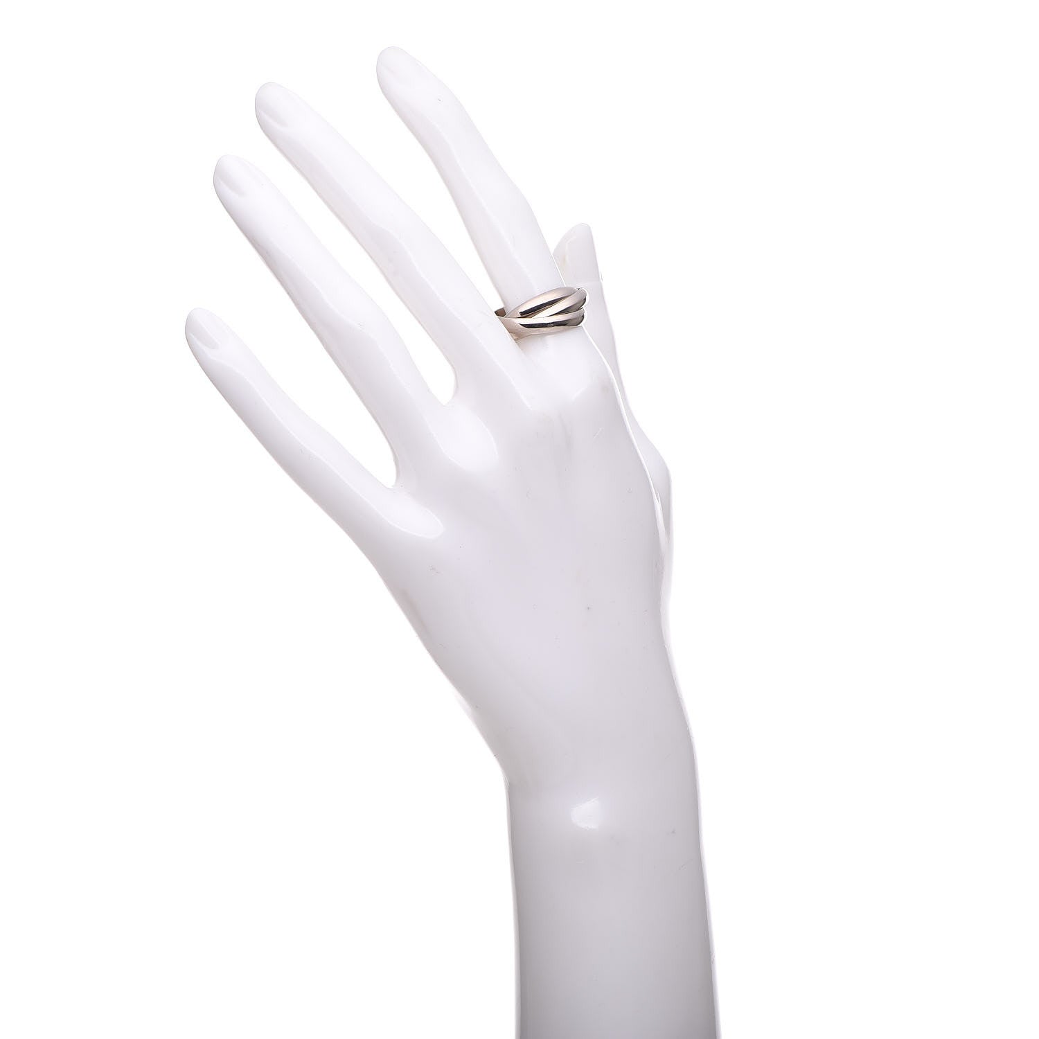 Cartier 18K White Gold Classic Trinity Ring 54 6.75 2 of 6