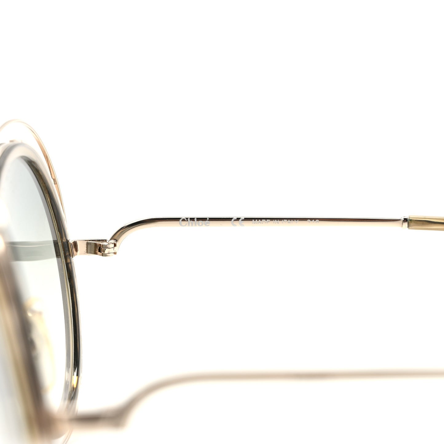 Oversized Round Carlina Sunglasses CE120S Gold Khaki