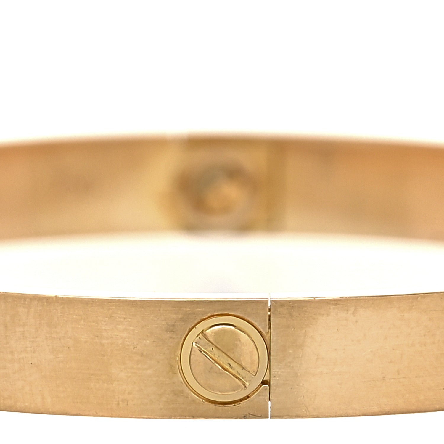Cartier 18K Yellow Gold Brushed Finish LOVE Bracelet 17 3 of 8