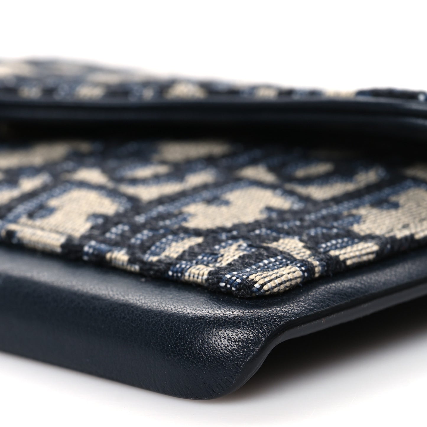 Oblique Calfskin Saddle iPhone X Case Blue