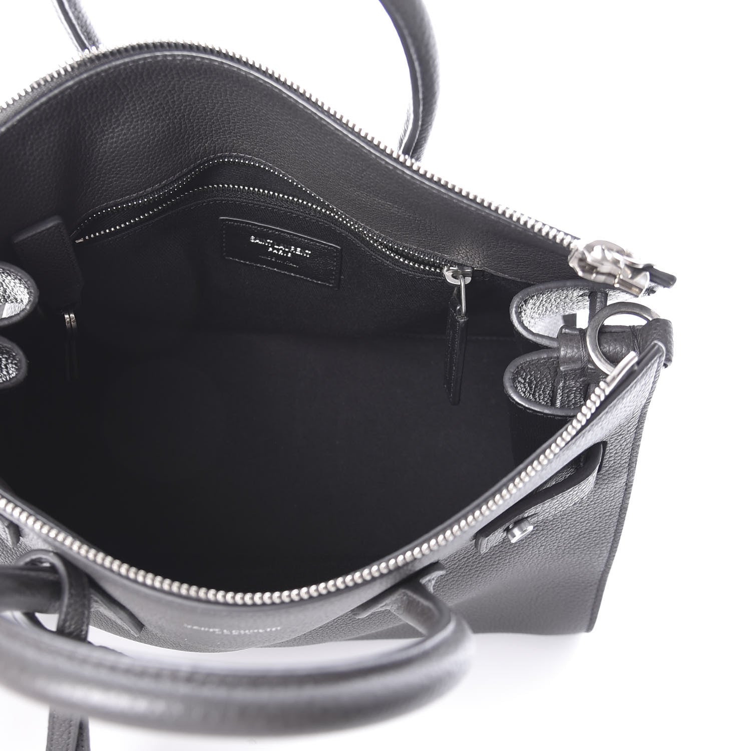 Saint Laurent Grained Calfskin Baby Supple Sac De Jour Asphalt 5 of 10