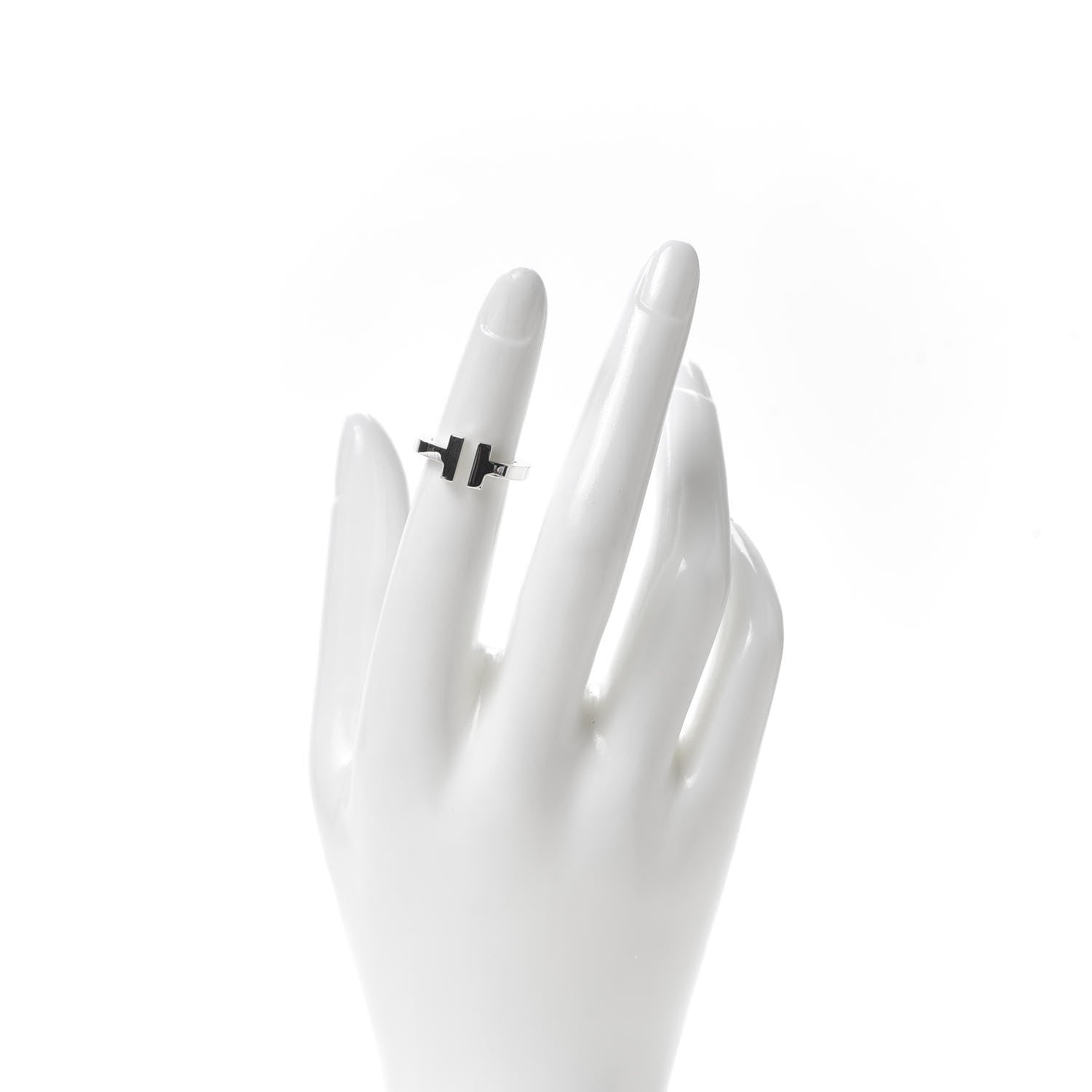 Tiffany Sterling Silver T Square Ring 46 3.75 2 of 5