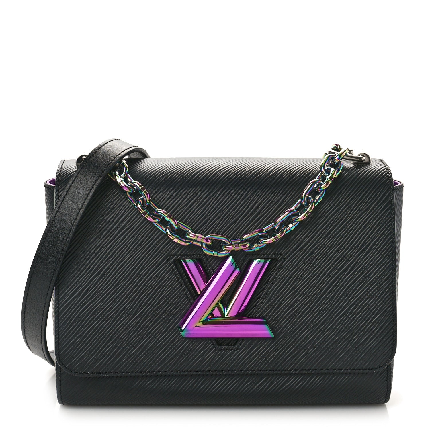 Louis Vuitton Epi Twist Triple Chain Shoulder Bag MM Black 2 of 9
