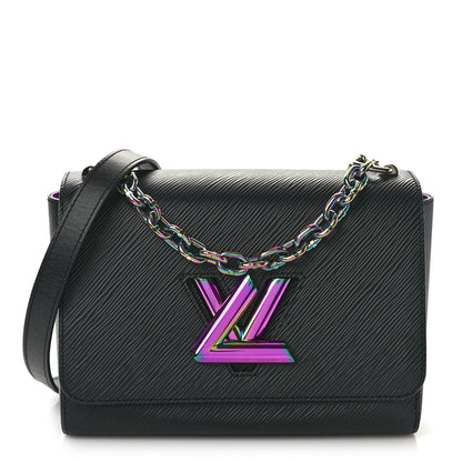 Louis Vuitton Epi Twist Triple Chain Shoulder Bag MM Black 2 of 9