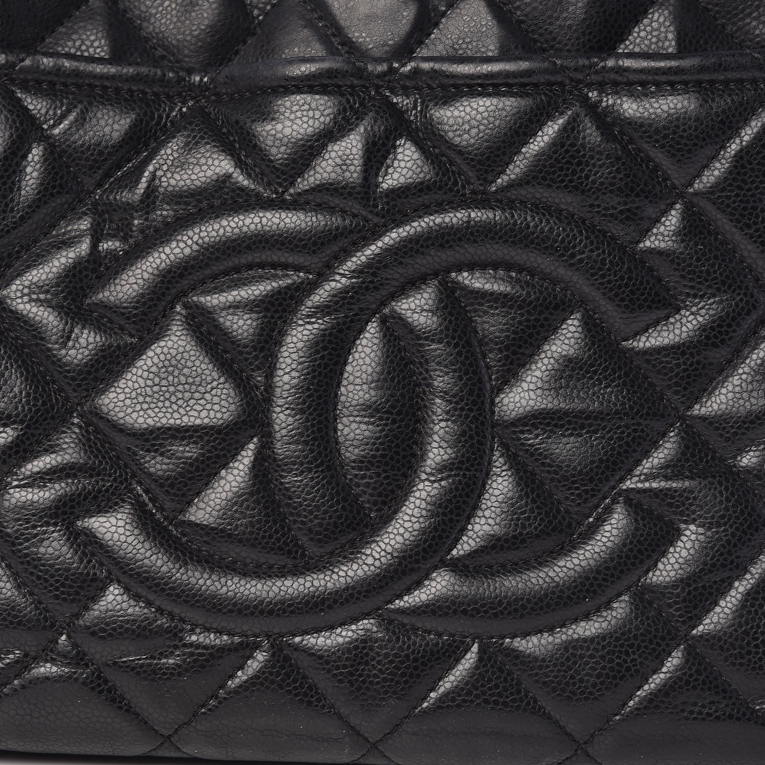Chanel Caviar Quilted CC Timeless Soft Tote Black 8 of 19