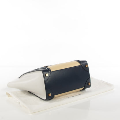 Celine Goatskin Smooth Calfskin Micro Tri-Color Luggage Firefly 4 of 8