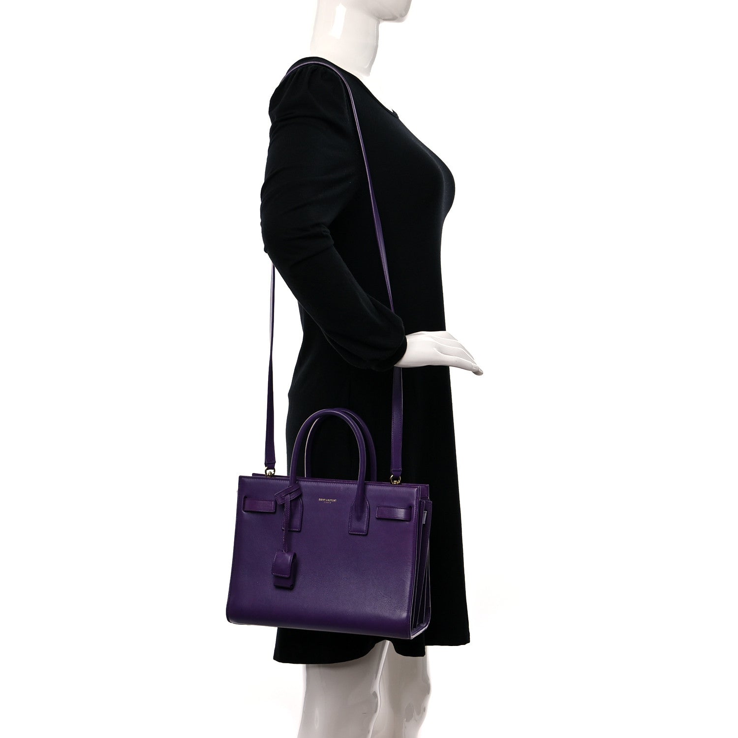 Saint Laurent Calfskin Small Sac De Jour Purple 3 of 21