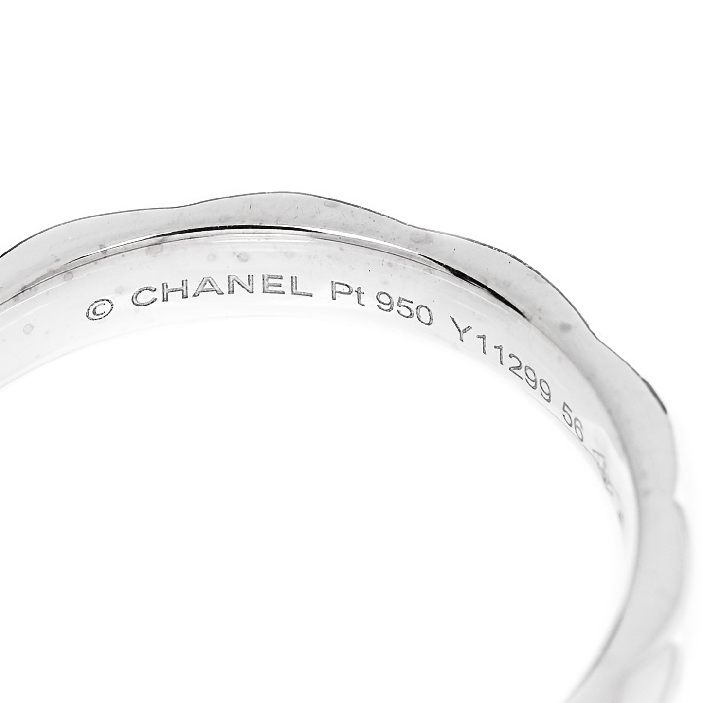 Platinum Small Matelasse Ring 56 7.5