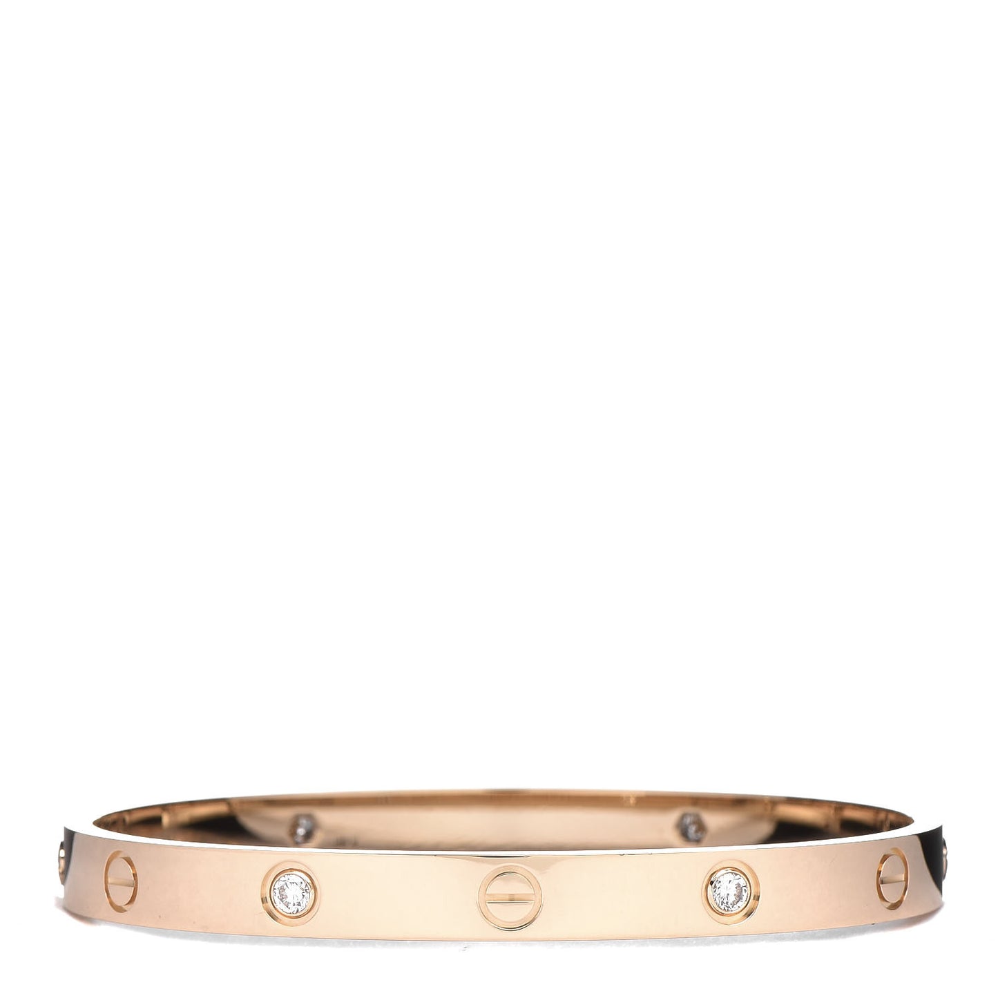 18K Yellow Gold 4 Diamond LOVE Bracelet 18