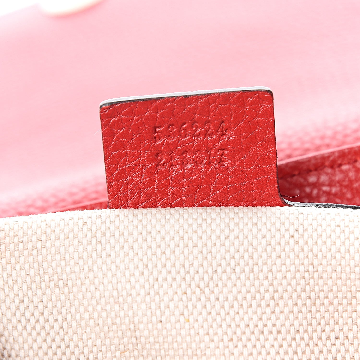 Gucci Pebbled Calfskin Medium Soho Flap Crossbody Vibrant Red 6 of 9