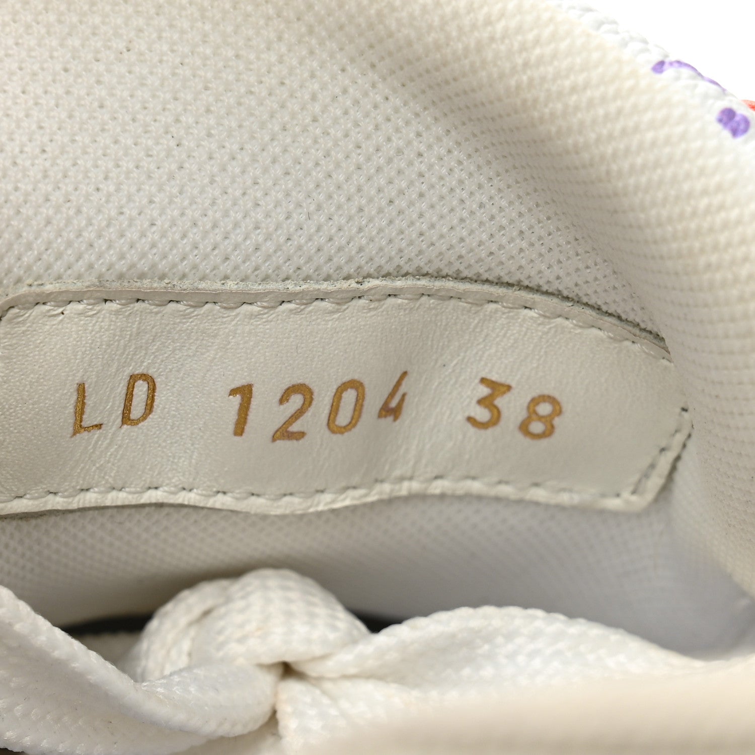 Louis Vuitton LV X TM Calfskin Monogram Multicolor Womens LV Trainer Sneakers 38 White 9 of 10