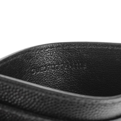 Saint Laurent Grain De Poudre Matelasse Chevron Monogram Credit Card Case Black 7 of 7