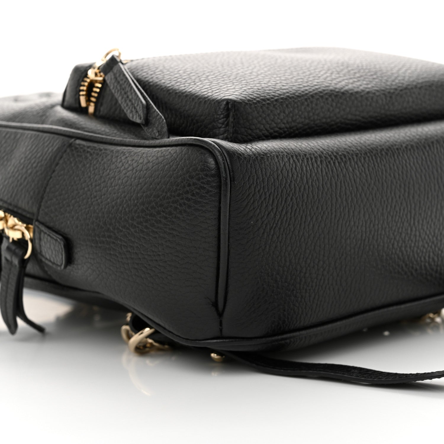 Gucci Pebbled Calfskin Soho Chain Backpack Black 9 of 12
