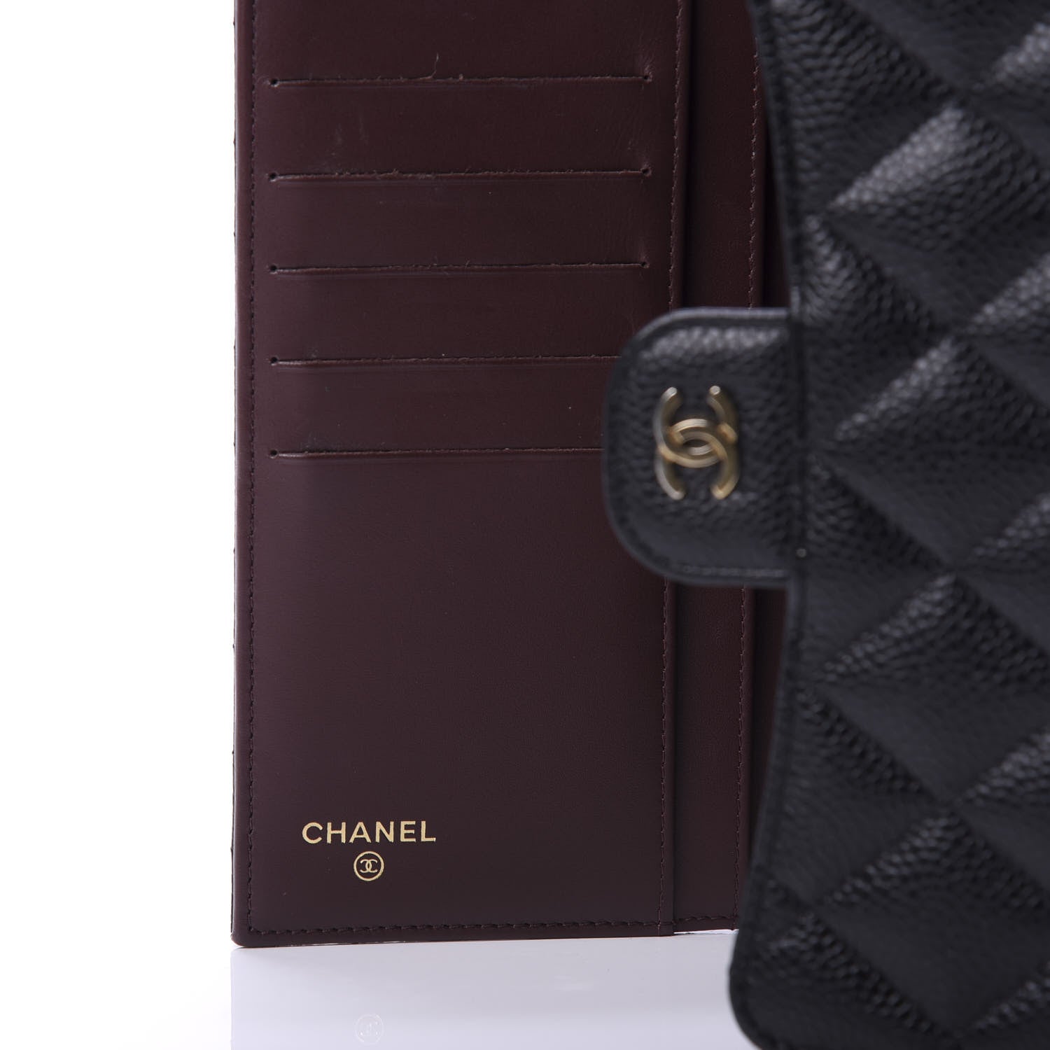 Chanel Caviar Quilted Long Flap Wallet Black 6 of 10