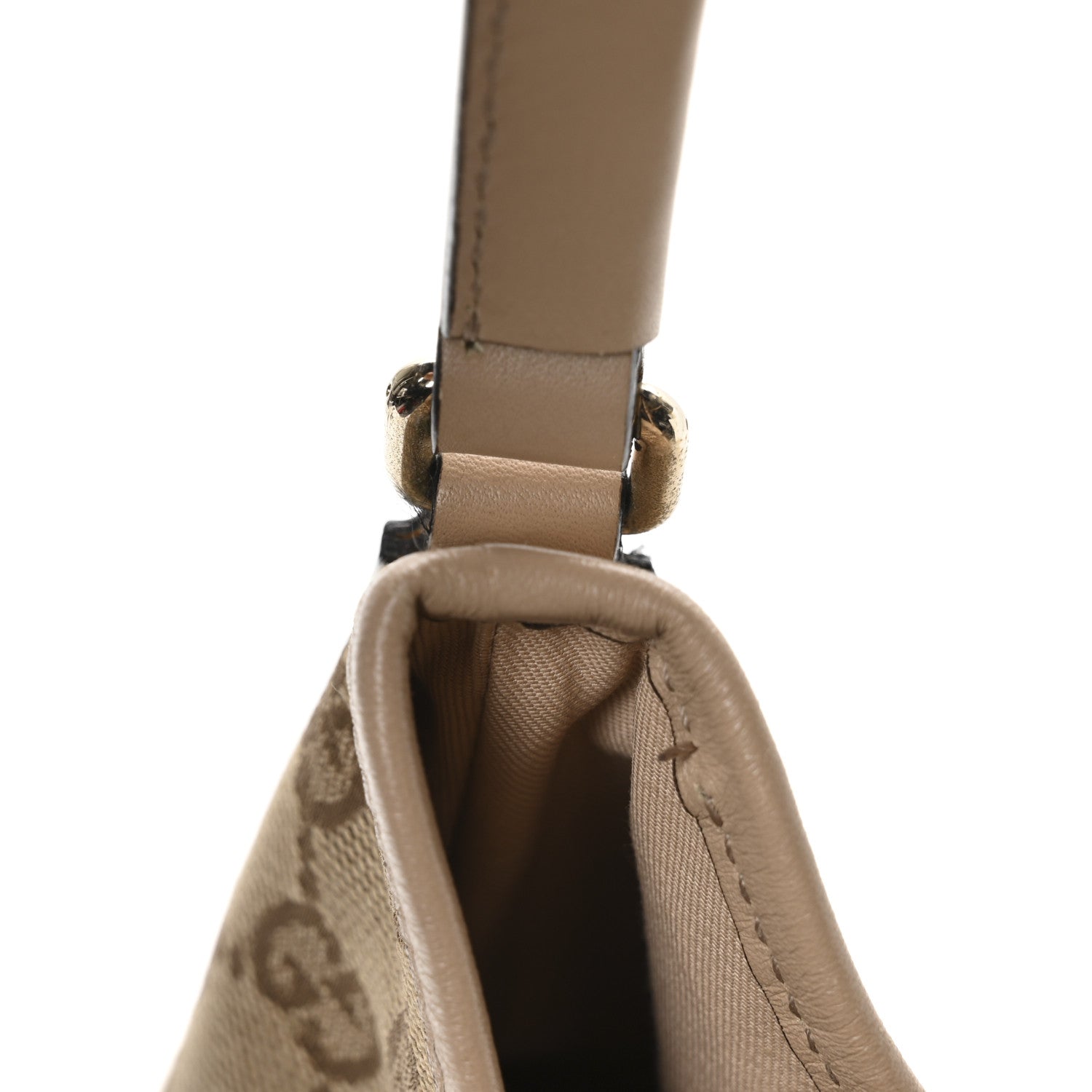 Gucci Monogram Medium New Britt Hobo Beige 11 of 12