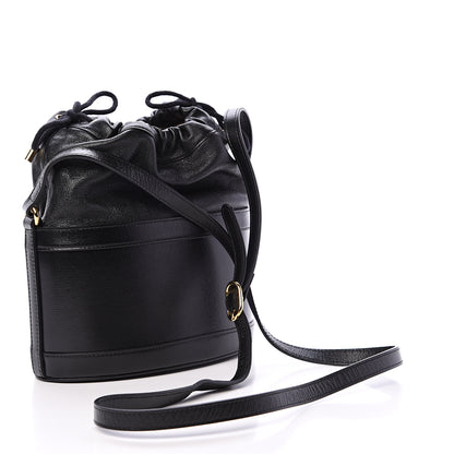 Gucci Azalea Sakai Calfskin Horsebit 1955 Drawstring Bucket Bag Black 2 of 9