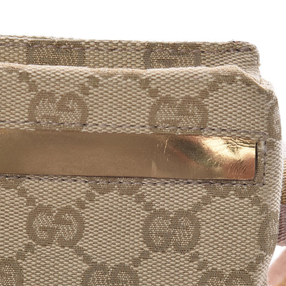 Gucci GG Monogram Web Double Pocket Belt Bag Gold Pink 10 of 14