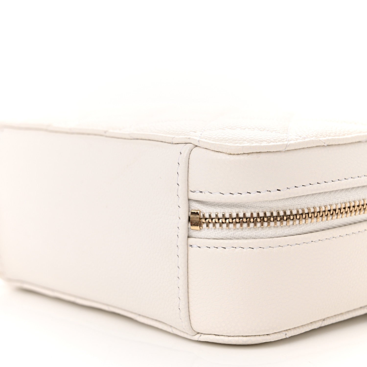 Chanel Caviar Quilted Camera Bag White 10 of 12