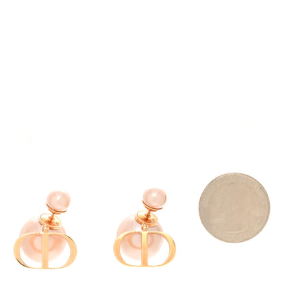 Christian Dior Metal Pearl Tribales Earrings Pink Gold 2 of 6