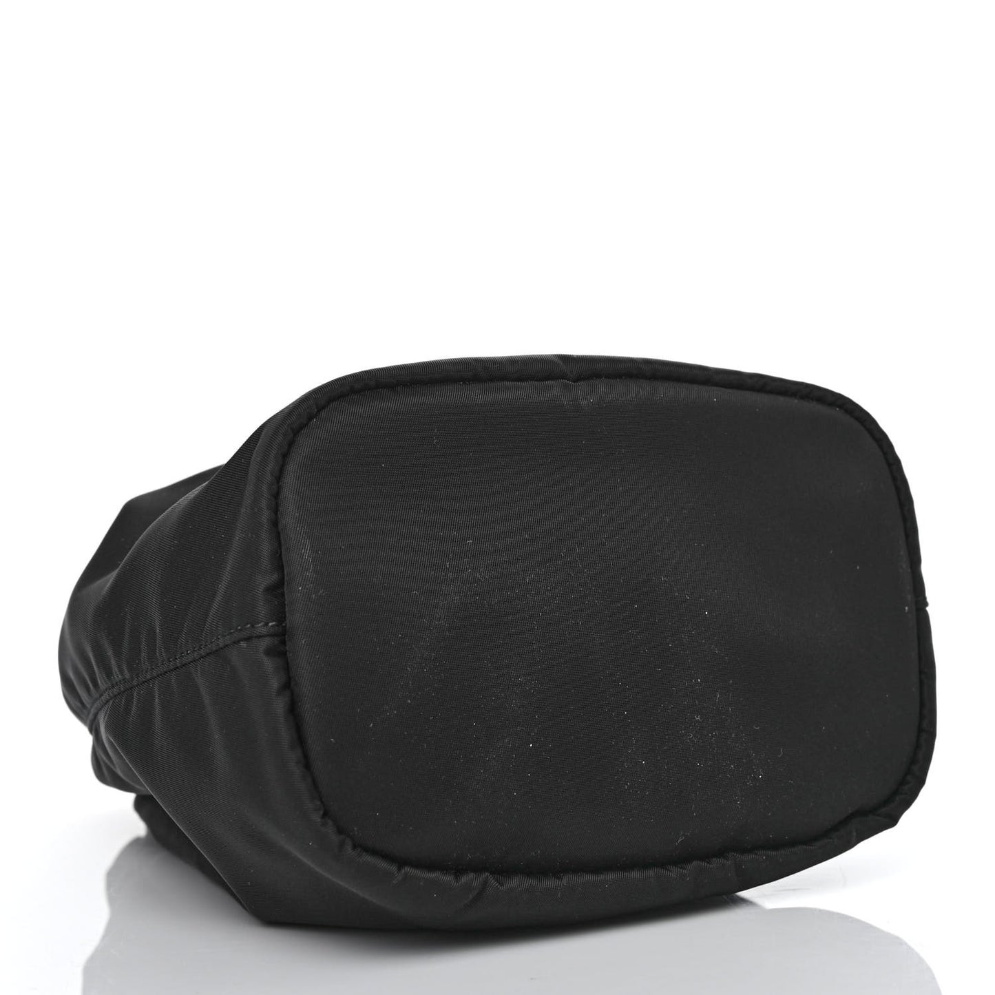 Saffiano Tessuto Nylon Vela Bucket Wristlet Black