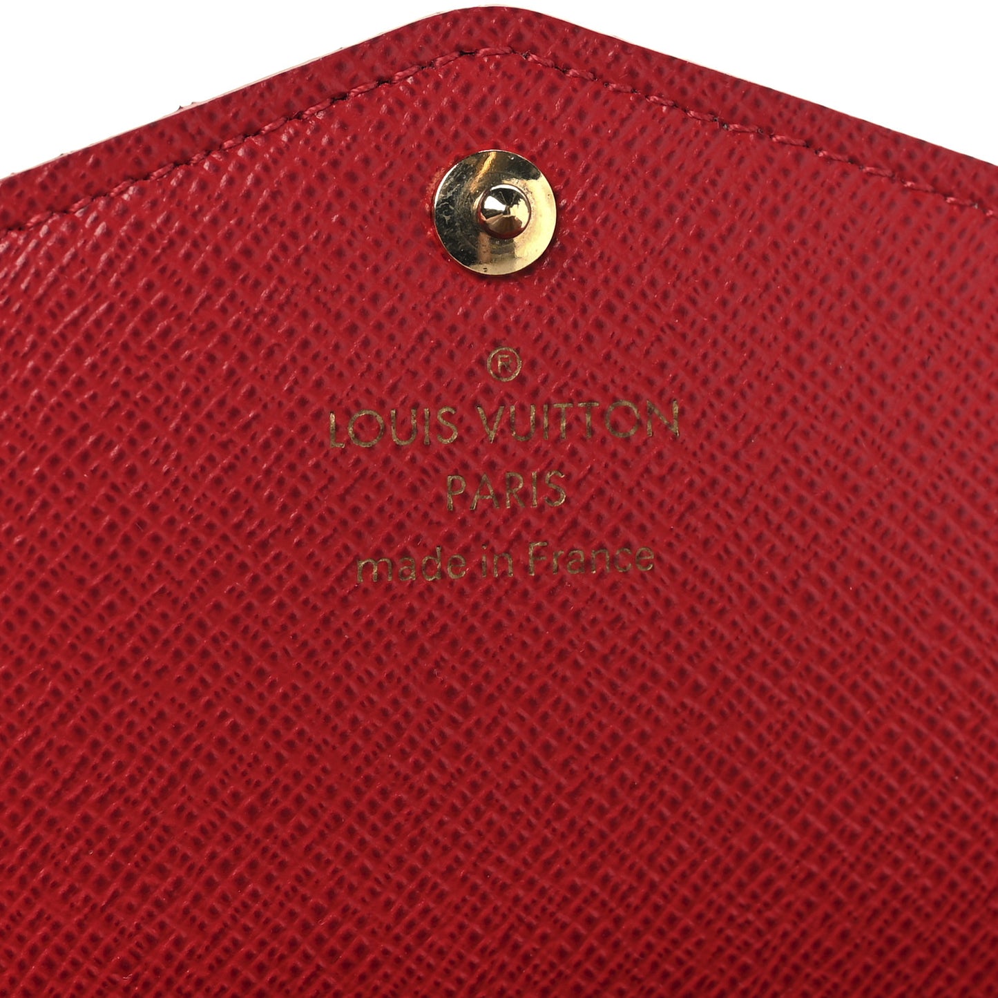 Damier Ebene Studded Sarah Wallet NM Cherry