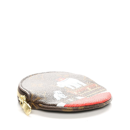 Louis Vuitton Monogram 2017 Christmas Animation Round Coin Purse 4 of 8
