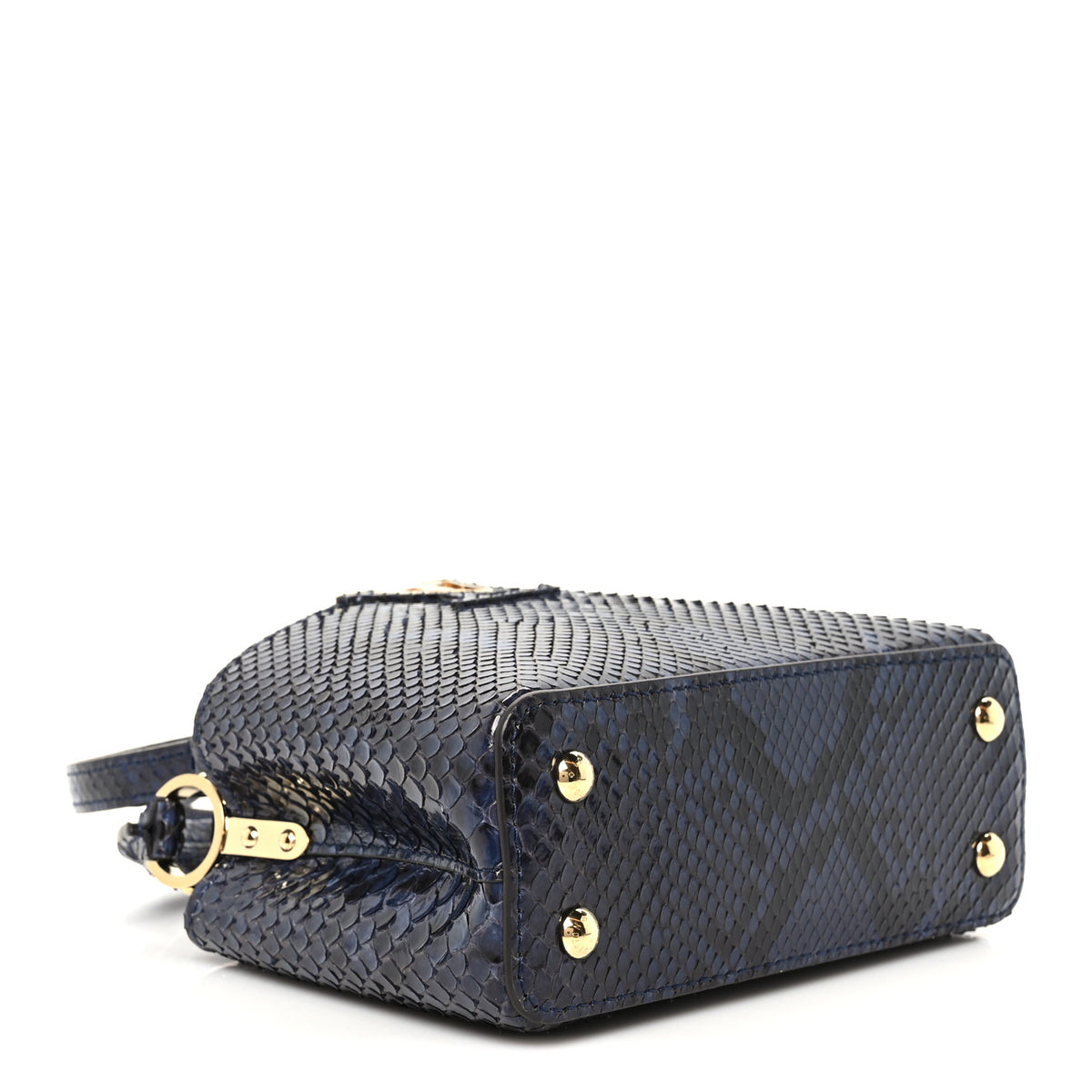 Louis Vuitton Snakeskin Capucines Mini Blue 4 of 9