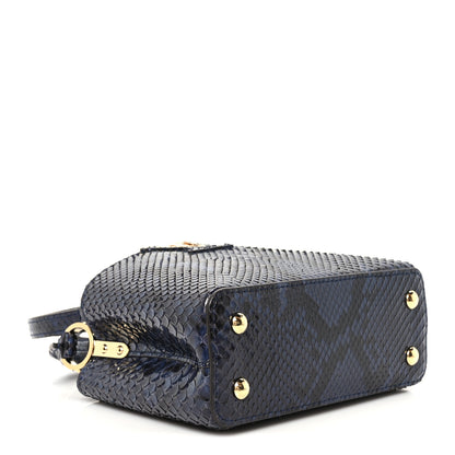 Louis Vuitton Snakeskin Capucines Mini Blue 4 of 9