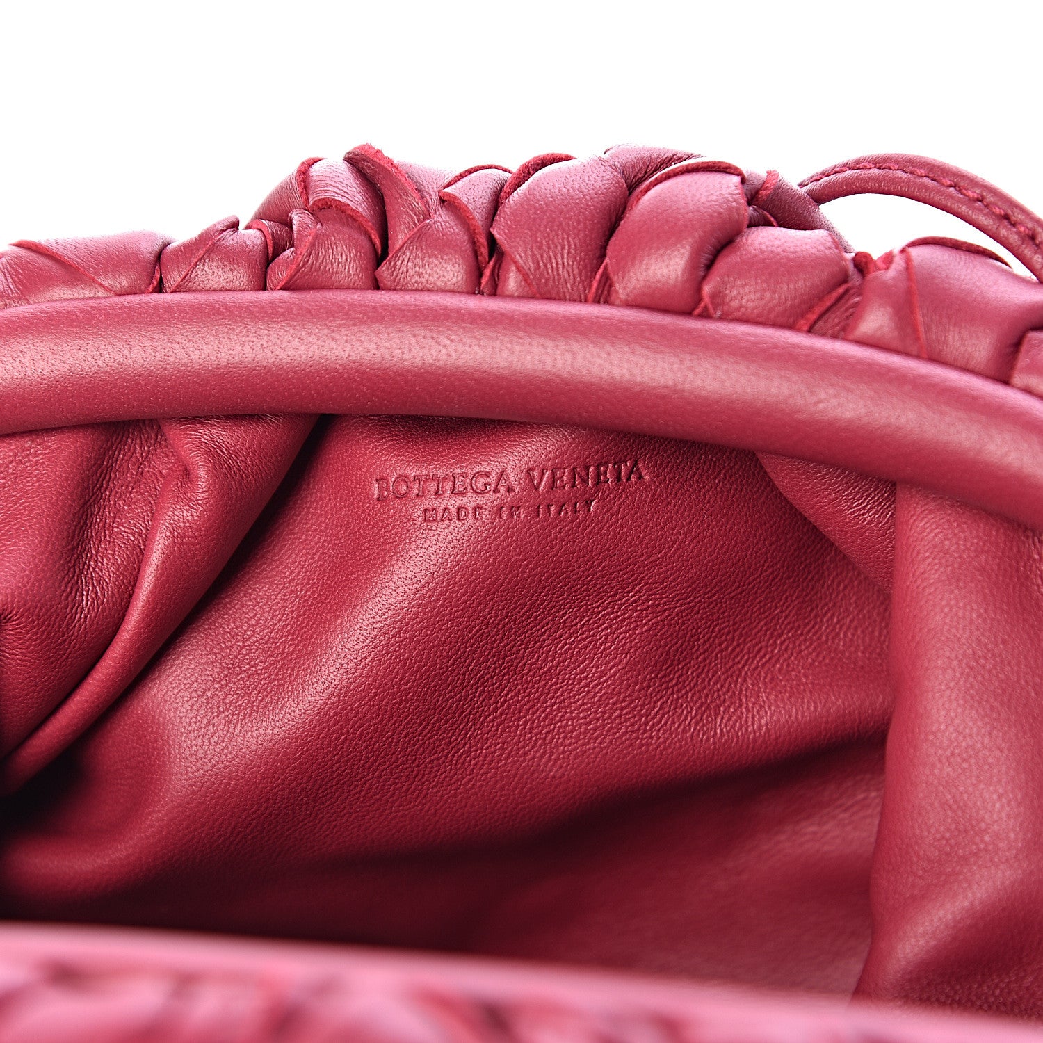 Bottega Veneta Nappa Intrecciato The Mini Pouch Amaranto 6 of 11