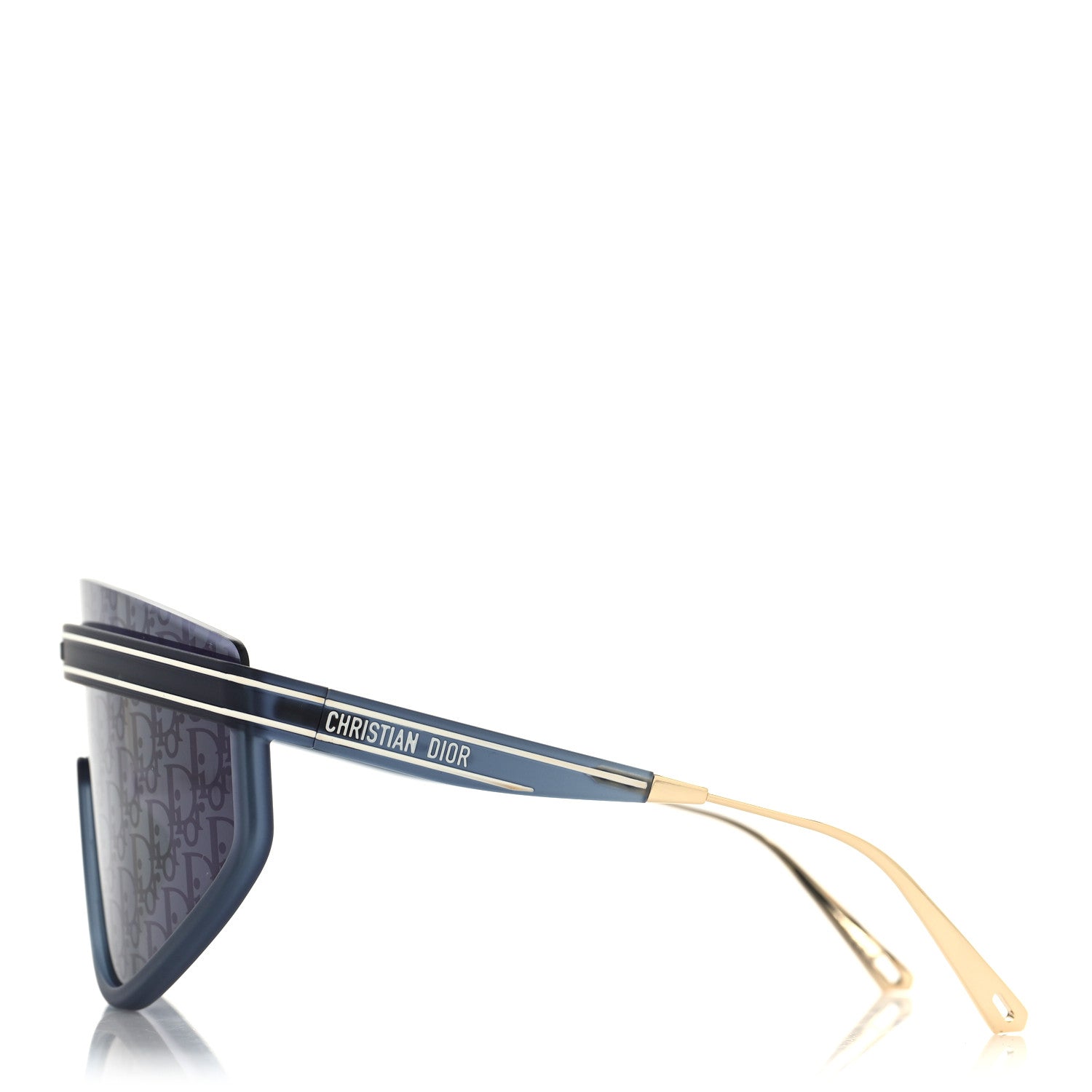 Christian Dior Oblique Mask DiorClub M2U Sunglasses Translucent Blue 3 of 8