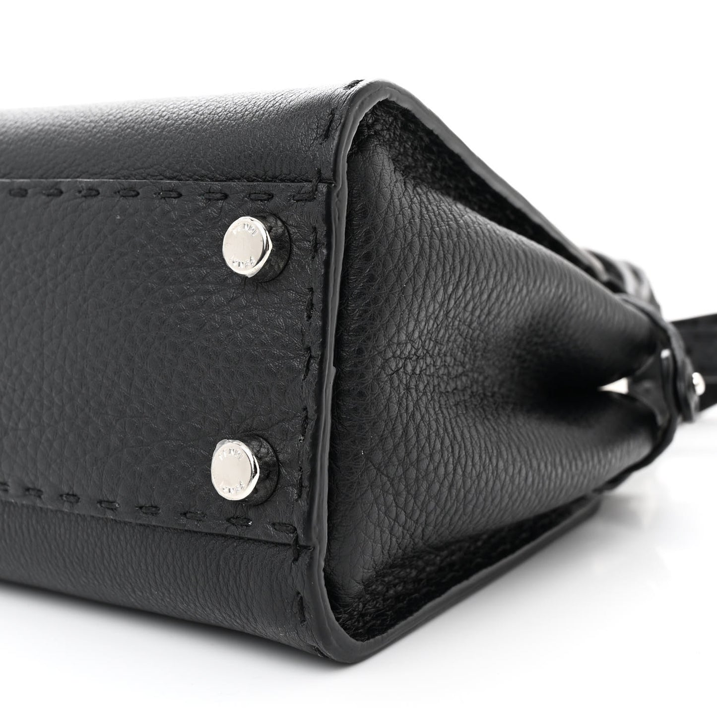 Cuoio Romano Selleria Bi-Color Mini Peekaboo Iconic Satchel Black Mou