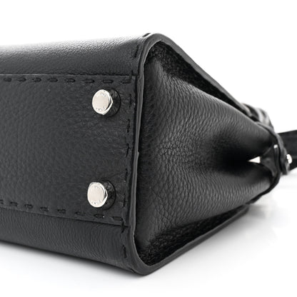 Fendi Cuoio Romano Selleria Bi-Color Mini Peekaboo Iconic Satchel Black Mou 10 of 13