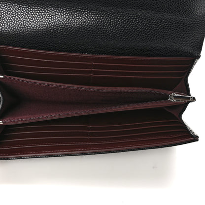 Chanel Caviar Quilted Large Gusset Flap Wallet Black 5 of 8