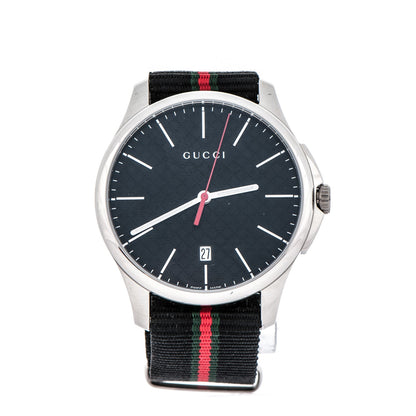 Gucci Stainless Steel Nylon 40mm G-Timeless Web Quartz Watch Black 1 of 4