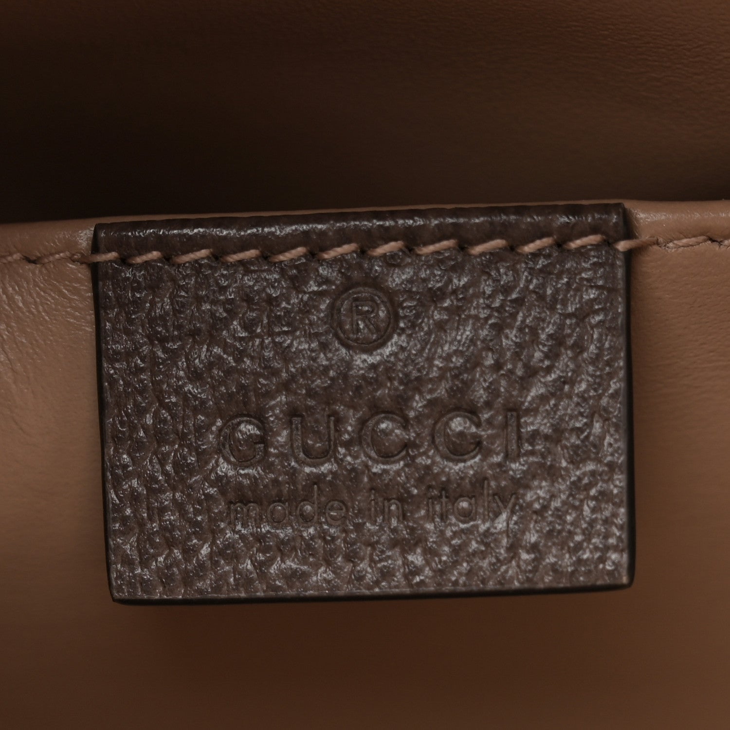 Gucci Monogram Jumbo GG Textured Dollar Calfskin Small Diana Tote Bag Camel Ebony New Acero 6 of 10