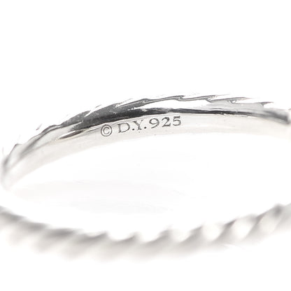 David Yurman Sterling Silver Diamond Petite Pave Ring 51 5.75 5 of 5